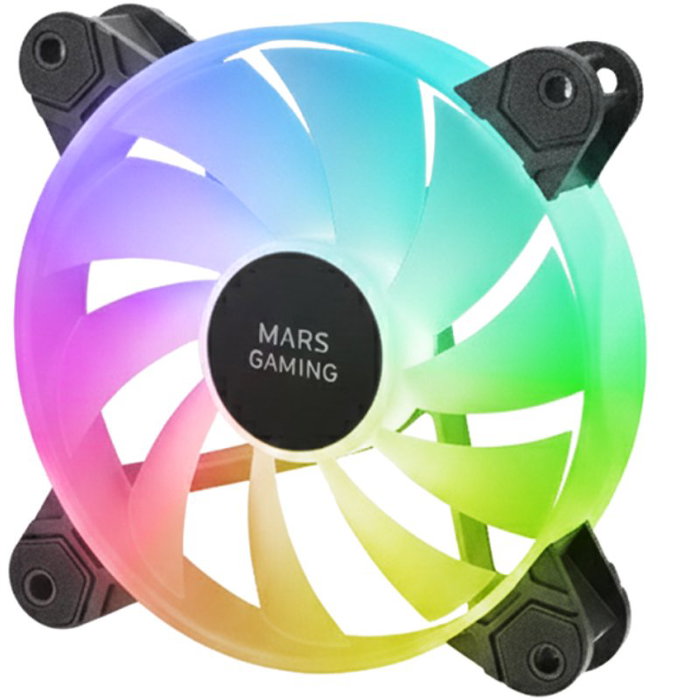 Mars Gaming Pack de 4 ventiladores MF4A ARGB Negro